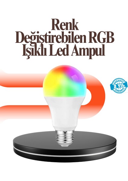 çınar ticaret renk değiştiren rgb led ampul 16 renk uzaktan kumandalı 2025 model