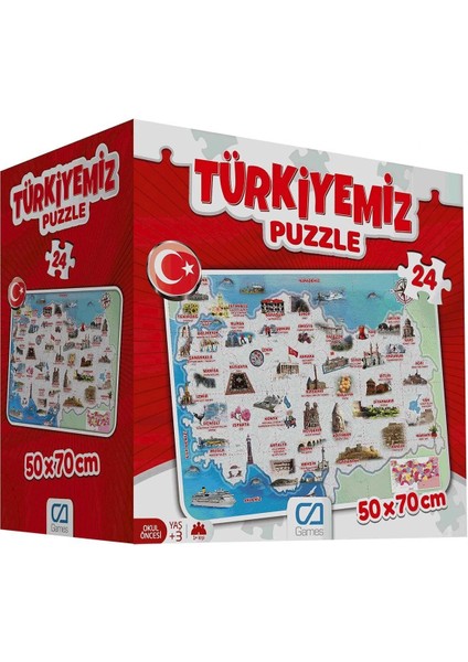 çınar ticaret türkiyemiz 24 parça yer puzzle