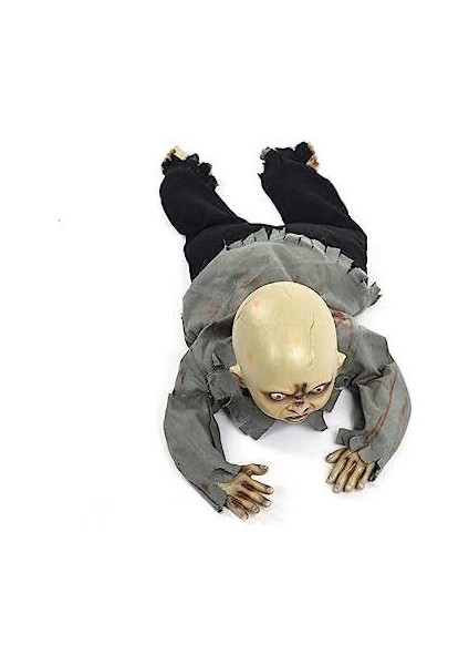 çınar ticaret sesli ışıklı ve sensörlü yerde emekleyen hareketli bebek hayalet zombi dekor 30x85 cm fırsatları