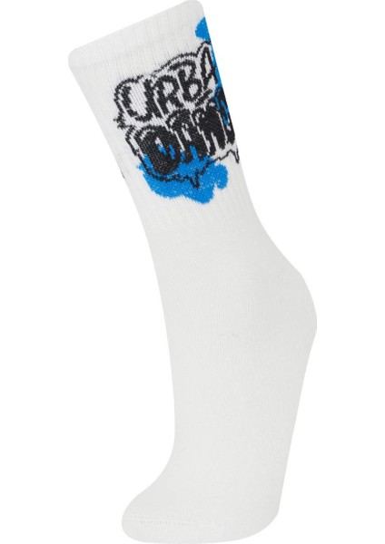 Erkek Çocuk Rahat Lastikli 3'lü Pamuklu Uzun Çorap