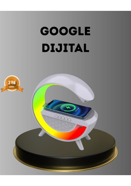 çınar ticaret bluetooth 5.0 hoparlör – kablosuz şarj, rgb gece lambası ve fm radyo