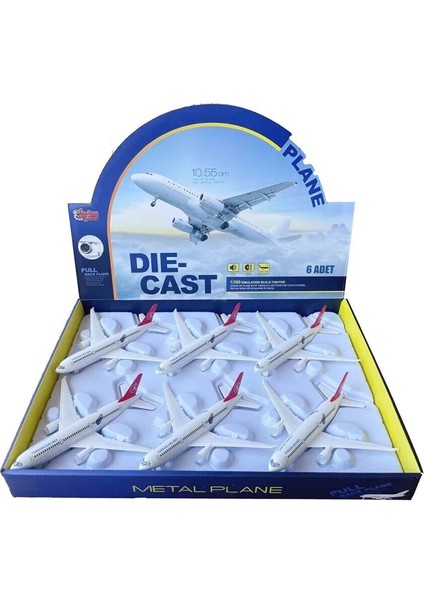 çınar ticaret hw-180 2823 red cb ışıklı sesli metal yolcu uçağı