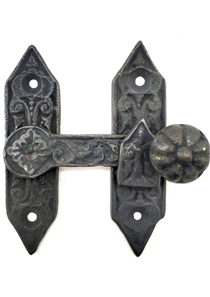 çınar ticaret antika tarz dekoratif pirinç kapı, pencere mandalı - 86x72 mm, oksit