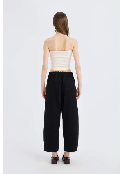 Barrel Fit Normal Bel Bilek Boy Yumuşak Jean Pantolon E3874AX25SP