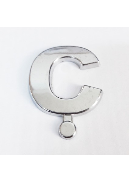 çınar ticaret cemax ç harfi 3,75 cm krom yapışkanlı