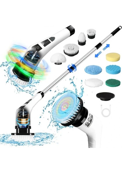 çınar ticaret 7 ın 1 kablosuz elektrikli temizlik fırçası seti