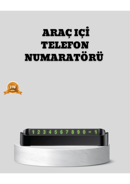 çınar ticaret çevirmeli araç ıçi park numaratörü – alüminyum gri, kolay montaj ve net görünüm