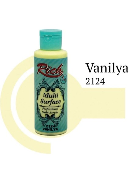 çınar ticaret rich multi surface 2124 vanilya akrilik boya 120 cc