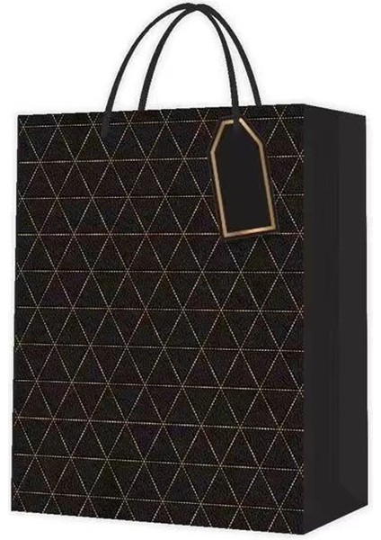 çınar ticaret siyah desenli büyük boy karton çanta