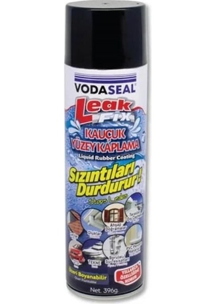 çınar ticaret vodaseal leak fix kauçuk ızolasyon spreyi 396 gr siyah
