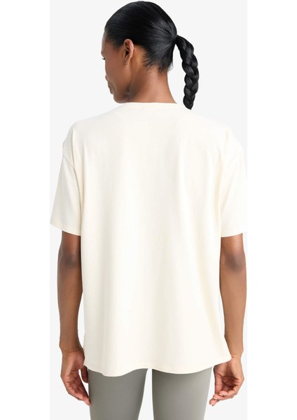 Fit Comfort Fit Bisiklet Yaka Sporcu Kısa Kollu Tişört