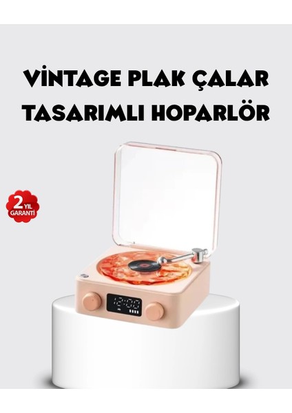 çınar ticaret bluetooth hoparlörlü gece lambası dijital saatli şeffaf su dalgası ışıklı dekoratif