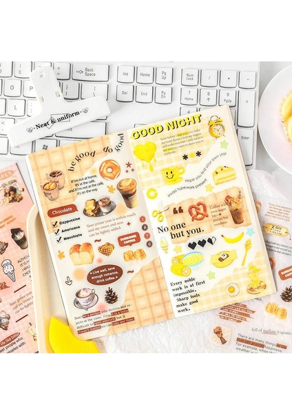 Vintage Sticker Sweet Shop Stiker Çıkartma Etiket 4'lı Set- Tatlı Tuzlu Pastahane fırsatları