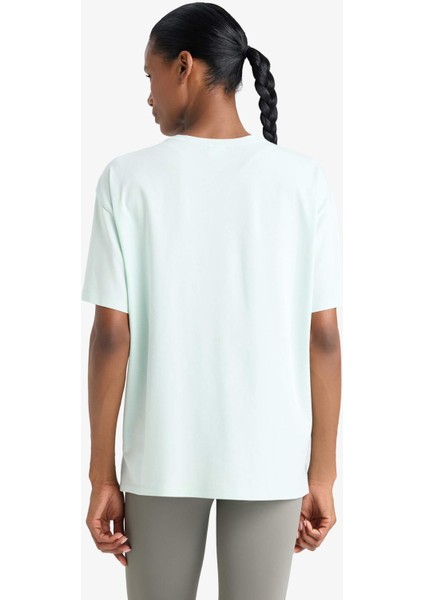 Comfort Fit Bisiklet Yaka Sporcu Kısa Kollu Tişört E3494AX25SM