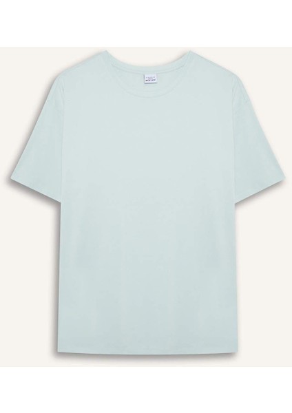 Comfort Fit Bisiklet Yaka Sporcu Kısa Kollu Tişört E3494AX25SM