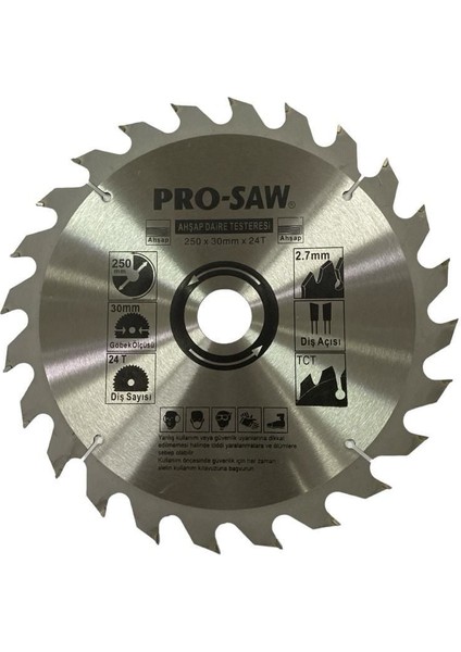 çınar ticaret prosaw ps51231 250x30x25 mm 24 diş sunta testeresi