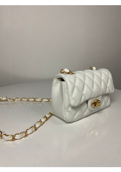 Mini Kapitone Örme Zincirli Kadın El ve Omuz Çantası fiyatları