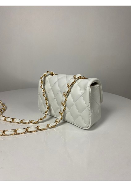 Mini Kapitone Örme Zincirli Kadın El ve Omuz Çantası modelleri