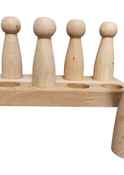 El Yapımı Peg Bebek ( 8'li ) ve Alt Tabla