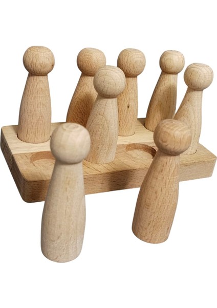 El Yapımı Peg Bebek ( 8'li ) ve Alt Tabla fiyatları