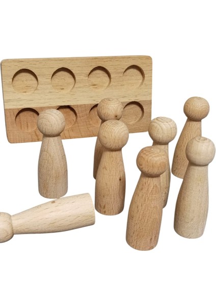 El Yapımı Peg Bebek ( 8'li ) ve Alt Tabla fırsatları