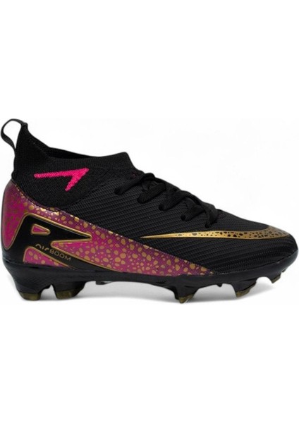 Siyah Altın Detaylı Çim Saha Futbol Ayakkabısı – Profesyonel Krampon 610 indirimleri