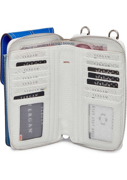 Beyaz-Floater Saks Mavi-Arsel Deri Kadın Omuz Çantası - S25Y1BC80438-V4J fırsatları