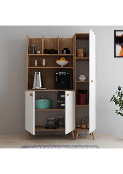 Fernıso Modern Ahşap Tasarım Dolaplı Kahve Köşesi modelleri