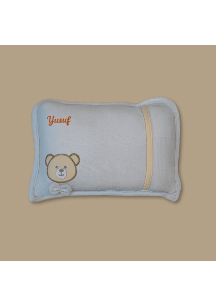 Fiyonklu Ayıcık Desenli Isme Özel Nakışlı Mavi 3 Lü Bebek Alt Açma Seti indirimleri