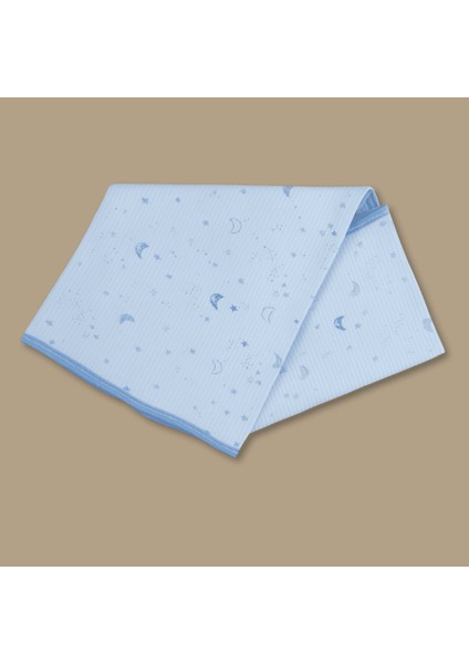 Isme Özel Nakışlı Gökyüzü Temalı Mavi Bebek Battaniyesi modelleri