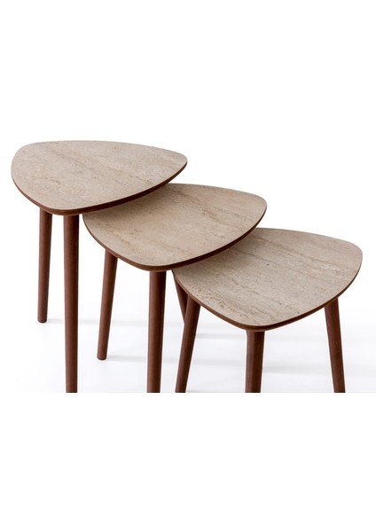 Vera 3'lü Zigon Sehpa Krem modelleri