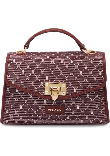 Bordo Tekstil Kadın El Çantası - S25K1TWC0714-V6K