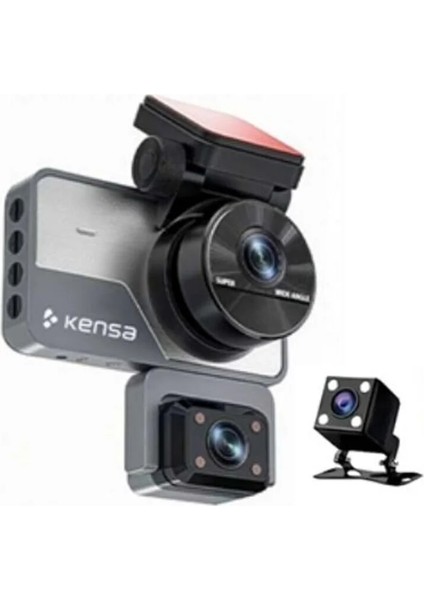 3 Kameralı Full Hd 1080P Araç Içi & Dış Görüş Araç Kamerası – Gece Görüşlü fiyatları