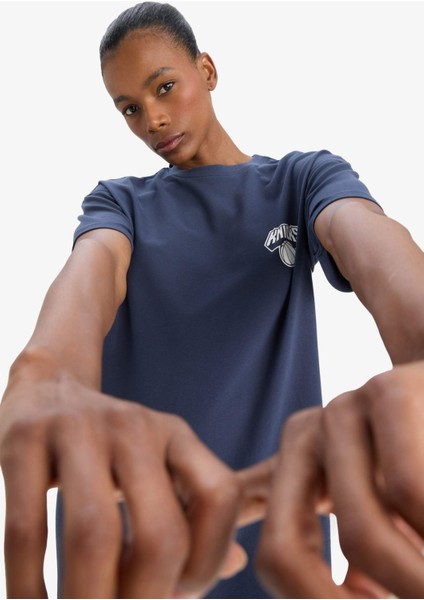 NBA New York Knicks Kısa Kollu Pike Elbise E3620AX25SM