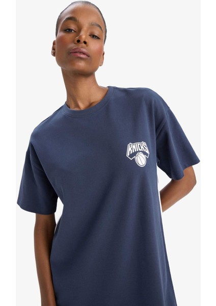 NBA New York Knicks Kısa Kollu Pike Elbise E3620AX25SM