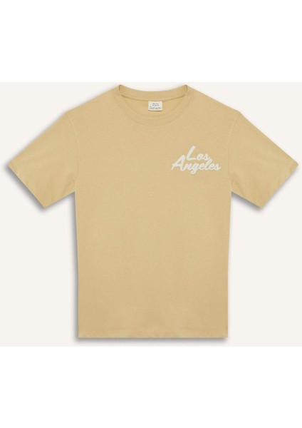 Erkek Çocuk Bisiklet Yaka Baskılı Kısa Kollu Tişört