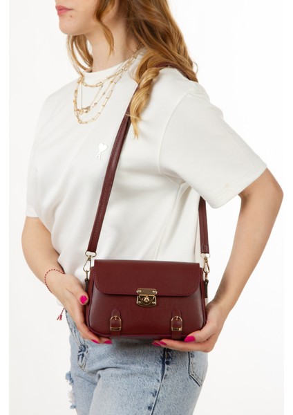 Kadın 3'lü Çanta Paketi Bordo Krem Siyah Üç Adet Çanta modelleri