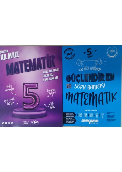 Kva Yayınları 2025 5. Sınıf Matematik Öğreten Kılavuz Konu Anlatımlı Etkinlikli Soru Bankası+Ankara Güçlendiren Soru Bankası