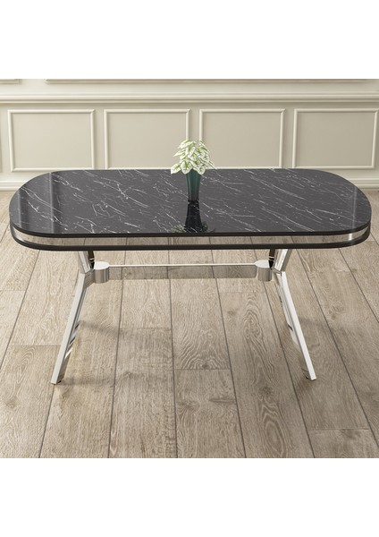 Olya Serisi 90X168 Lak Panel Sonata Takımı Krom Ayaklı 4 Sandalye fiyatları