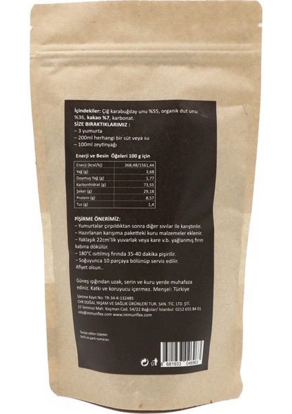 Karabuğday Unlu Kek Karışımı Kakaolu Dutlu fiyatları