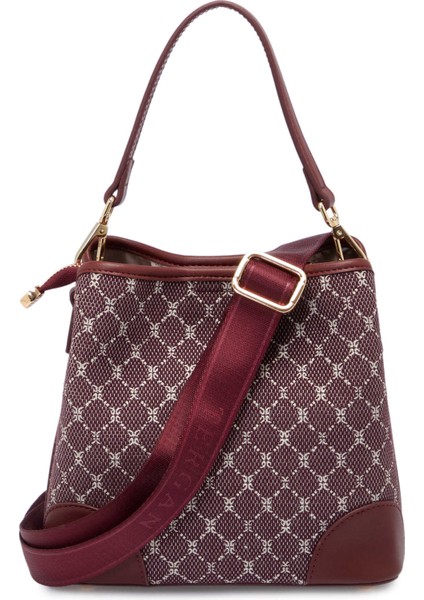 Bordo Tekstil Kadın Omuz Çantası - S25K1TWC0710-V6K modelleri