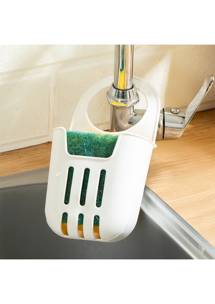 ORG-319-1 Pratik Askılı Silikon Bulaşık Süngerlik Düzenleyici - Bulaşık Süngeri - Beyaz fiyatları