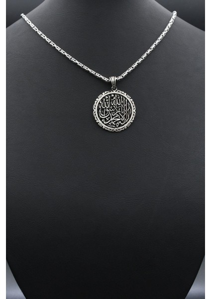 Kelime-I Tevhid Yazlı 925 Ayar Gümüş Kolye Kral Zincir 2mm 902424 indirimleri