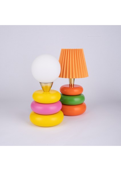 Little Lollies No:8 Renkli Masaüstü Aydınlatma - El Yapımı, Pirinç Detaylı fırsatları