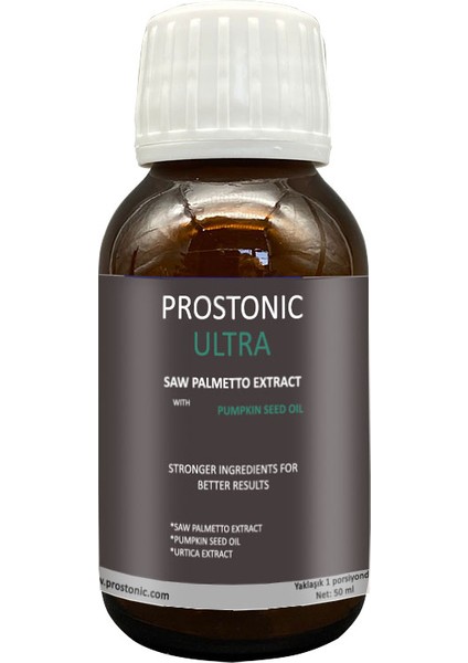 Prostonic Ultra 1 Kutu Erkeklere Sawpalmettolu Kabak Çekirdeği Ekstratlı 50 ml Şurup