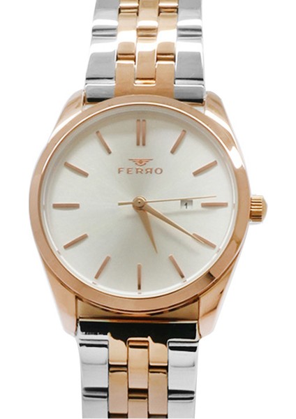 Ferro Rose Gümüş Renk Çelik Kordonlu Kadın Kol Saati TH-FL21231A-E