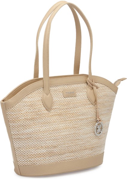 Bej-Hasır Taş-Floater Deri Kadın El Çantası - S25Y1BC80464-V6H fiyatları