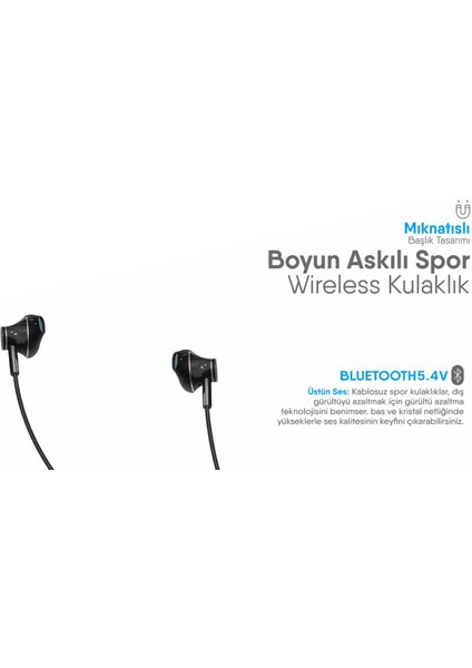 450 Saat Boyundan Askılı Bluetooth Kulaklık — iPhone 13 / 12 Pro / 11 Pro (Ses Denge Koruma) fırsatları