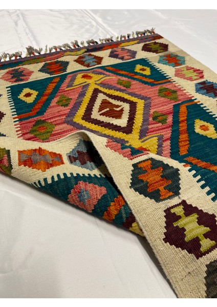 El Dokuma Afgan Kilim Yün Kök Boya