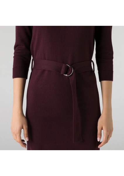 Kadın Regular Fit Uzun Kollu Boğazlı Yaka Kahverengi Elbise modelleri